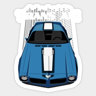 Pontiac Transam 1972 - Blue and White Sticker